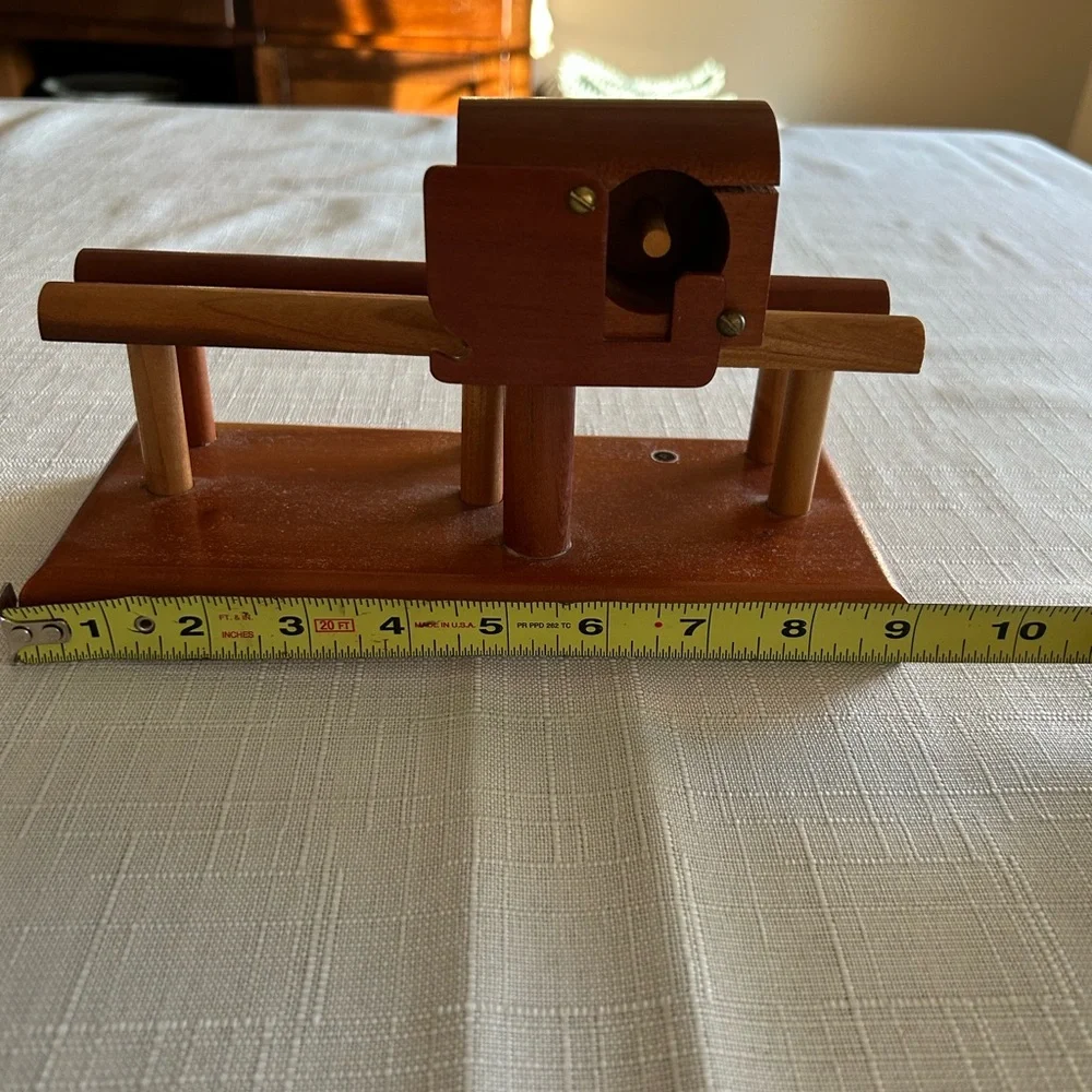 Vintage, Handcrafted Wooden mail and stamp holder